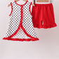Red Georgia Bulldog Applique Ruffle Set