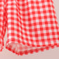 Mustard Character Plaid Embroidered Short Set