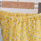 Blue Bus Floral Applique Ruffle Set