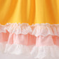 Mustard Pencil Ruffle Dress