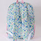 Blue Floral Character French Knot Ruffle Backpack