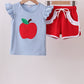 Blue Apple Appliqué Set