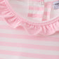 Pink Stripe Apple Book Appliqué Dress