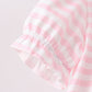 Pink Stripe Apple Book Appliqué Ruffle Set