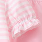 Pink Stripe Apple Book Appliqué Ruffle Set