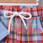 Blue Bus Embroidered Plaid Set