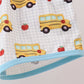 Blue Bus Embroidered Set