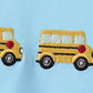 Blue Bus Embroidered Set