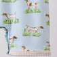 Blue Puppy Embroidered Pocket Romper