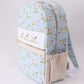 Blue hunting dog embroidery backpack