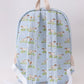 Blue hunting dog embroidery backpack