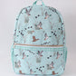 Green duck print backpack