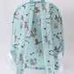 Green duck print backpack
