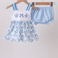 Blue Shells Embroidered Bloomer Set