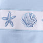 Blue Shells Embroidered Bubble