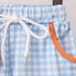 Coral Jesus Loves me Smocked Gingham Shorts Set