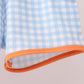 Coral Jesus Loves me Smocked Gingham Shorts Set