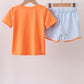 Coral Jesus Loves me Smocked Gingham Shorts Set