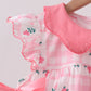 Pink Floral Ruffle Bloomer Set