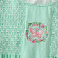 Green Butterfly Smocked Ruffle Shorts Set
