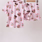 Pink character bamboo pocket pajama set