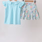 Floral Print Skorts Set