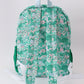 Green floral ruffle backpack