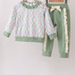 Sage Pumpkin Ruffle Jogger Set