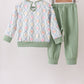 Sage Pumpkin Ruffle Jogger Set