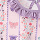 Purple Butterfly Ruffle Jogger Set