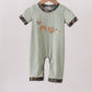 Sage Hunting Embroidered Romper