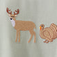 Sage Hunting Embroidered Romper