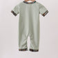 Sage Hunting Embroidered Romper