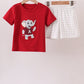 Maroon Alabama Applique Shorts Set