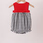 Red Georgia Applique Gingham Bubble