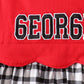 Red Georgia Applique Gingham Bloomer Set