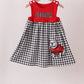 Red Georgia Applique Gingham Dress
