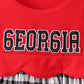Red Georgia Applique Gingham Dress