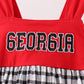 Red Georgia Applique Gingham Ruffle Shorts Set