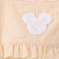 Oatmeal character french knot ruffle dress