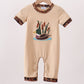 Camouflage duck applique romper