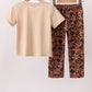 Camouflage duck applique pants set