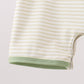 Monster truck embroidery stripe romper