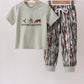 Sage Hunting Embroidered Pants Set