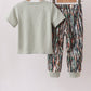 Sage Hunting Embroidered Pants Set