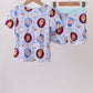 Blue frozen character bamboo pajama set