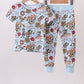 Blue character 2pc bamboo pajama set