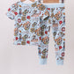 Blue character 2pc bamboo pajama set
