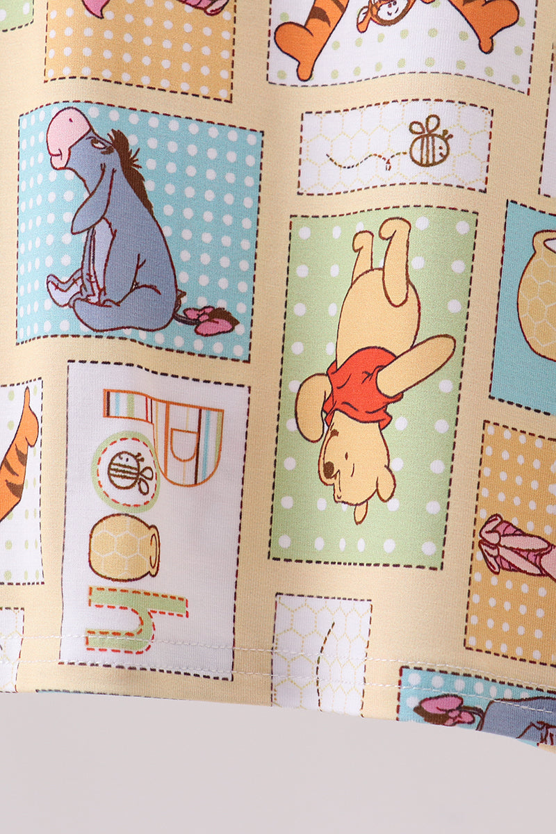 Yellow winnie the pooh bamboo pajama set