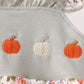 Orange Pumpkin Embroidery Ruffle Bubble